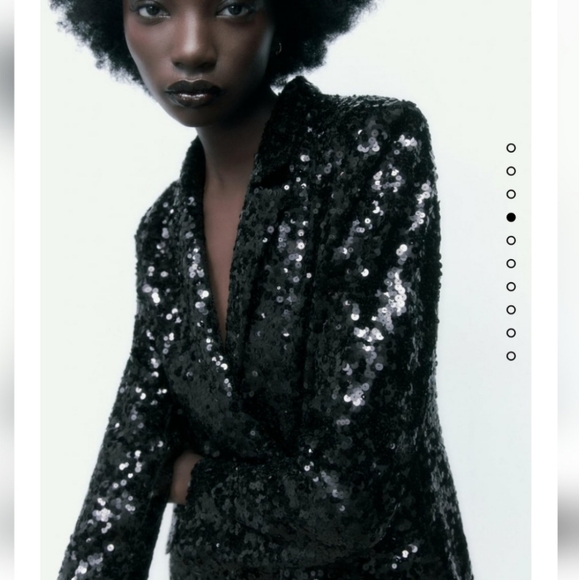 ZARA LONG SEQUIN BLAZER DRESS size XS - Picture 6 of 9
